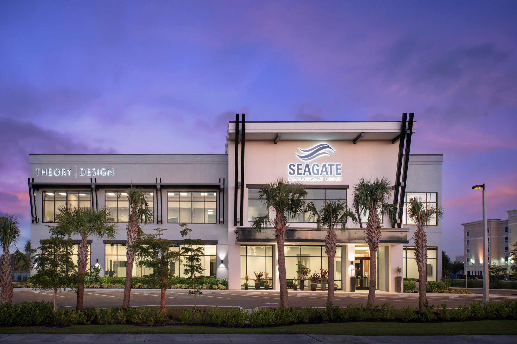 Seagate Office Front Dusk 02